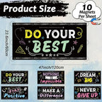 6Pcs Inspirational Fluorescent Light Covers for Classroom Ceiling Light 4x2Ft Motivational Word Magnetic Lights Cover Filter Easy Install for Back to School Office Hospital Ceiling Supply (Blackboard) - Image 2