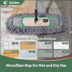 Eyliden Pro Dust Mop for Floor Cleaning, 3 Reusable Microfiber Thicker Pads - Image 5