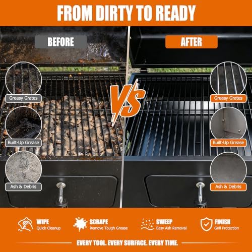 Grill Cleaning Kit, 15-Piece BBQ & Griddle Cleaning Tool Set - Image 5
