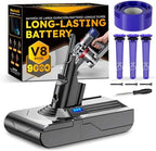 Upgraded Battery Replacement Compatible with Dyson V8/SV10 (21.6V, 8000mAh) by CELLPOW