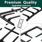 AEB73125001 Stove Grates Replacement Parts for LG 5 Burner Gas Stove Grates Cast Iron Wok Support Burner Wok Grate 19.6’’ x 10.6’’ Side Surface Burner LRG3061ST/01 LRG3061BD Stovetop Range Grate 1 Pcs - Image 3