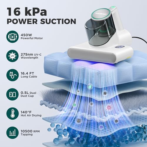 HAUSHOF Mattress Vacuum Cleaner, 16 Kpa Bed Vacuum Cleaner - Image 4