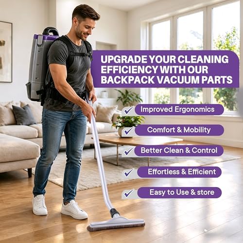 14" Vacuum Floor Brush & 3" Round Dusting Brush with 1 1/2" Reducer Hard Floor Tool Replacement Kit Compatible with ProTeam 101446 Backpack Vacuum, Compatible with Hoover C2401(Horsehair) - Image 4