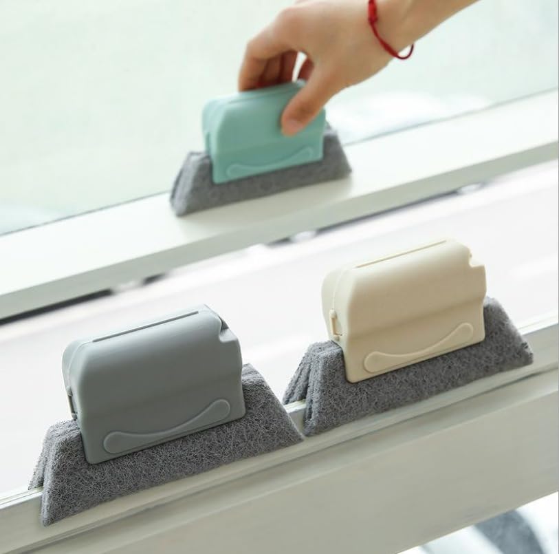 Portable Multi-Purpose Cleaning Kit: Includes 4 Window Track Brushes, Corner Scraper, Detachable Window Groove Cleaner, 2 Pumice Stone Bars. Deep Cleaner for Bathroom, Kitchenware, Door & Window Gaps. - Image 2