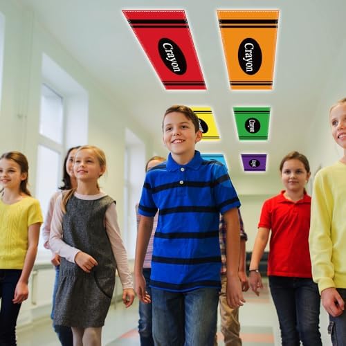 8Pcs Classroom Fluorescent Magnetic Light Covers,2x4 FT Colorful Crayon - Image 6