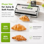Bonsenkitchen Vacuum Sealer for Food, Stainless Steel, 0.2-inch Wider Seal - Image 3
