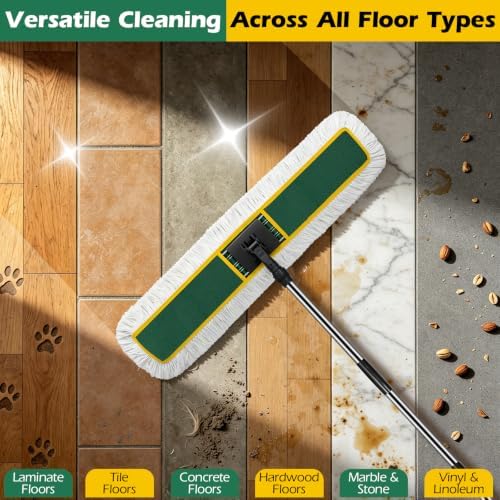 40" Commercial Dust Mop for Floor Cleaning, Heavy Duty Industrial Mop - Image 6