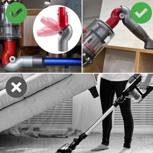 Low Reach Clean Adapter for Dyson V7 V8 V10 V11 V15 Vacuum Cleaner Quick Release Cleaning Tool Adaptor Bottom Converter Head Attachments Accessories for Cleaning Under Couch and Bed - Image 3