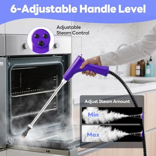 Handheld Steam Cleaner, 10s Fast Handheld Heating Steamer for Cleaning 15-in-1 High Pressure Steam Cleaner for Home & Kitchen, Grease, Grout, Tile,Floor,Couch and Car - Image 4