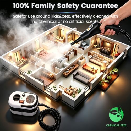 Handheld Steam Cleaner with 1500ML Tank Steamer for Kitchen & Bathroom - Image 7