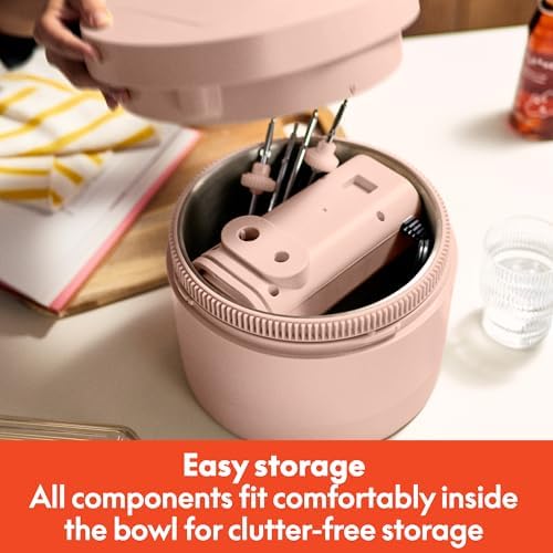 bella 3.5 Qt Hand & Stand Mixer, 2 in 1 Electric Mixer with Bowl, Blossom - Image 4