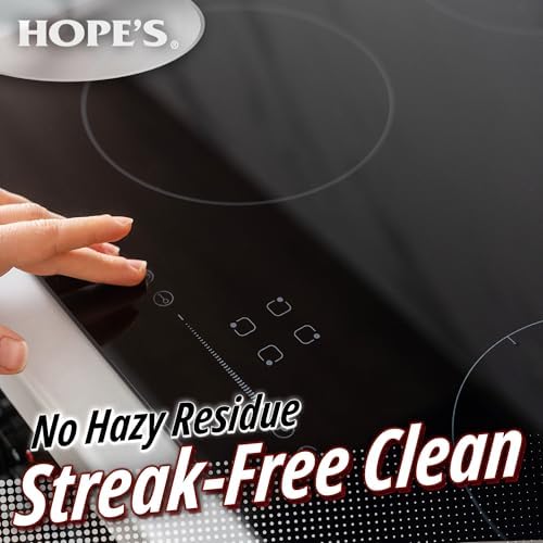 HOPE'S Perfect Cooktop Glass and Ceramic Cooktop and Stove Top Cleaner, Fast Acting and Removes Burnt on Stains from Glass Ceramic Smooth Top Ranges with its No Rinse Formula, 10.6 Oz, Pack of 12 - Image 3