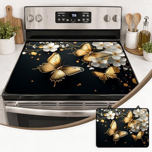 Stove Top Cover,28.5"L x 20.12"W,Heat Resistant Cooktop Protector Mat by seewan