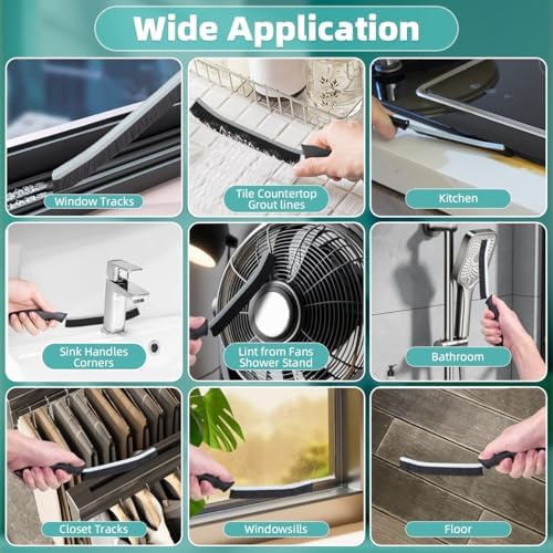 TQRR 2 Pcs Cleaning Brush, Grout Brush, Hard Bristle Crevice Cleaning Brush - Image 6