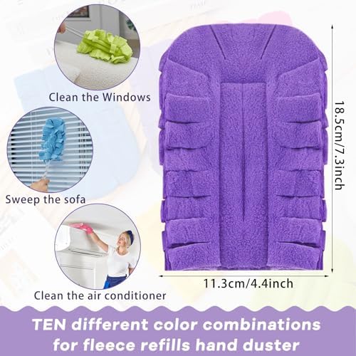 20 Pcs Reusable Duster Refills Washable Pads, Vivid Color - Image 2