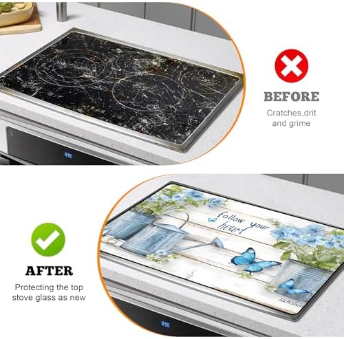 Stove Top Covers for Electric Stove: 30''×21'' Stove Mat Protective Cooktop Cover Expands Counter Area, Kitchen (Butterfly) - Image 5