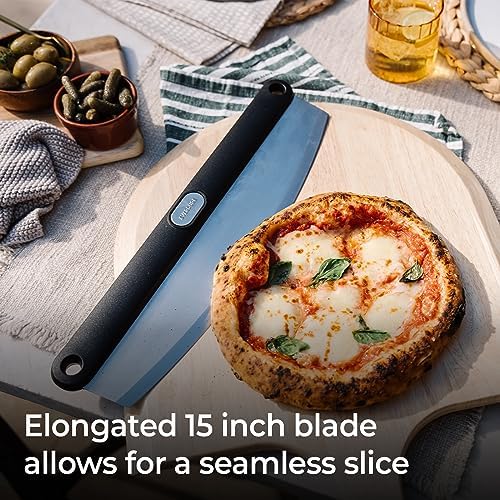 Everdure Pizza Rocker - Powerful One-Cut Stainless Steel Blade, Durable and Comfortable Grip, Dishwasher Safe – Ideal Pizza Cutter for Pizza Lovers, Chefs, Cooks, Bakers - Image 3