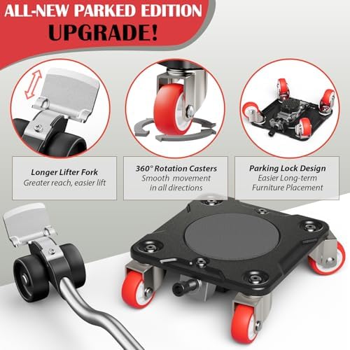 ONEON Heavy Duty Furniture Movers with Wheels & Lifter (5 SGL Wh Parked) - Image 2