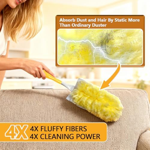 60 Pack Duster Refills Kit Disposable for Swiffer Duster Handle - Image 4