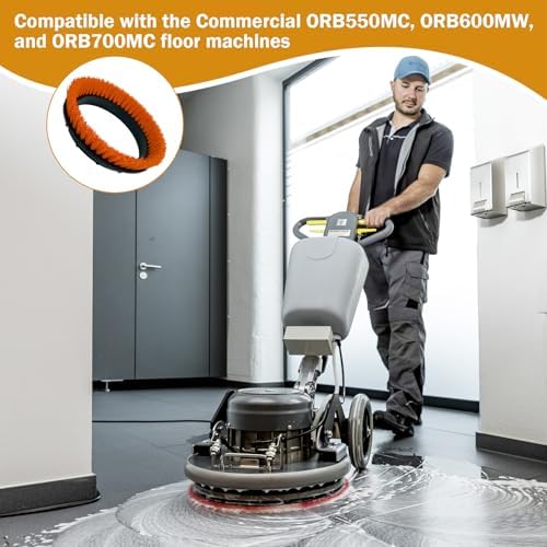 2 Pack 237047 Orbiter Orange Scrub Brush for Oreck ORB550MC Floor Machine - Image 5