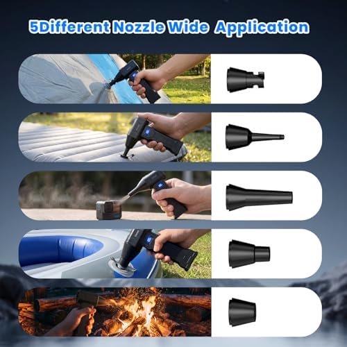Handheld 4-Gear Powerful Electric Air Blower Dust Blower, 120000RPM Fast Charge Cordless Compressed Air Duster Cleaner Widely Used for Indoor Outdoor Vehicle Electronic Cleaning - Image 5