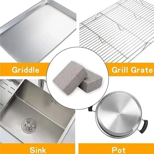 Pumice BBQ Grill Cleaning Brick, High Temp Resistant Outdoor Barbecue Scraper Tool for Grates Oven Smoker Baking Pans - Image 6