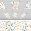 6Pcs Classroom Fluorescent Magnetic Light Covers,2x4 FT Boho Rainbow by Hallswl
