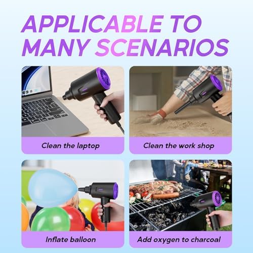 Electric Air Duster - Air Blower - Multi-Use Compressed Air Duster for Keyboard- Computer and PC - 5.74 oz Powerful Motor - Image 6
