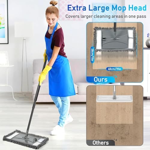 Wall Cleaner Mop Replacement Head, 2 Pack Chenille Reusable Dust Mop Pads for Wall Washer Floor Cleaning, Fit ASIN B0DG4LV7SJ - Image 2
