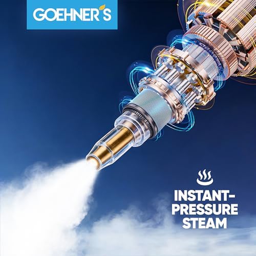   Handheld Steam Cleaner for Home, 230°F/3.5Bar High Pressure Hand held Steam Cleaner for Car Detailing with 13ft Cord, 30s Heats Portable Steamer for Cleaning Grout Tile - Image 3