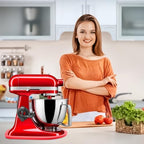 Sliding Mat for Kitchen aid 4.5-5 Qt Stand Mixer with 1Pc Cord Organizer and 3Pcs Attachment Holder for Kitchen Appliance Slider (4.5-5 Qt Bamboo and Attachment, Red) - Image 6