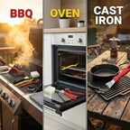 10-Piece Professional Heavy Duty Grill & Oven Cleaning Kit - Brushes, Scrapers, Sponge for BBQ & Microfiber Towel, 0.71 oz Stainless Steel Paste,Deep Clean Stovetop, BBQ Cleaning Tools - Image 7