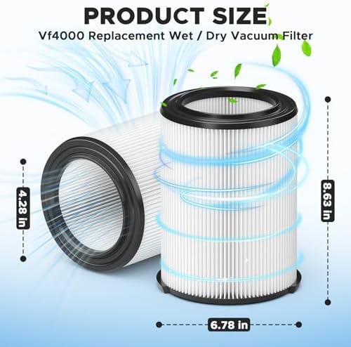 2 Pack VF4000 Replacement Filter for Rigid Shop Vac Filters - Image 2