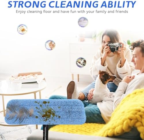 Replacement Microfiber Pad Fit for Rubbermaid Commercial 18 Inch and 17 Inch Mop - 10 Pack Wet & Dry Commercial Cleaning Reusable Refills Fit for Any Microfiber Flat Mop 18" 17" - Trapezium - Image 6