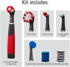 Rubbermaid Reveal Power Scrubber 18-Piece Kit, Cordless Electric Battery Powered Scrub Brush, Water Resistant, for Home/Kitchen/Bathroom/Grout/Tile/Shower/Tub - Image 2