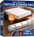 Mattress Vacuum Storage Bag for Memory Foam, Latex and Hybrid Mattress by LVYSHOW