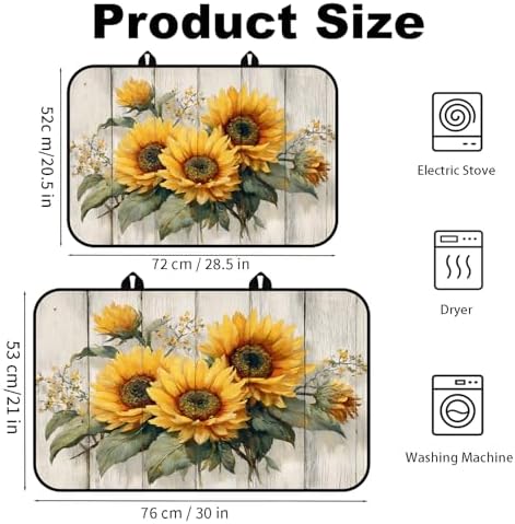 Stove Top Cover,28.5"L x 20.36"W,Heat Resistant Cooktop Protector Mat - Image 3