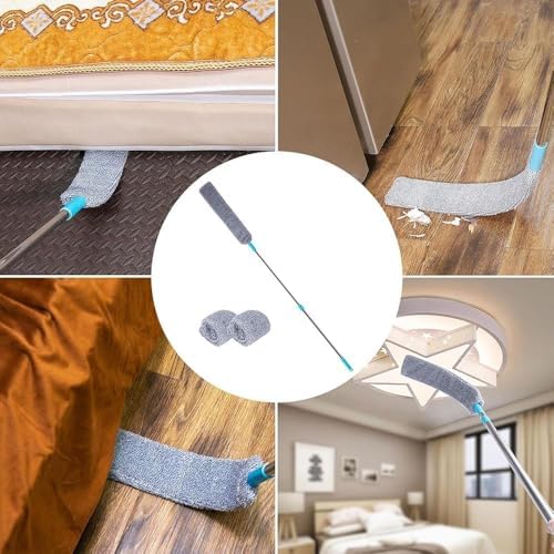 Retractable Gap Dust Cleaner,Microfiber Hand Duster,Under Fridge & Appliance Duster,Telescopic Dust Brush for Wet and Dry,Cleaning Tools for Bedroom Bed Sofa Kitchen - Image 6