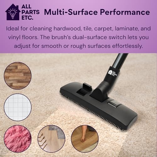 Universal Vacuum Floor Brush Kit with 2 Adapters – Fits 1.25”, 1.375” & 1.5” Connections – Compatible with Shark, Miele, Shop Vac, Bissell, Kenmore, Eureka, Dirt Devil & More - Image 5
