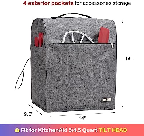 HOMEST Stand Mixer Dust Cover for KitchenAid 5/4.5 Quart Tilt Head - Image 3