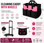 Cleaning Caddy with Wheels and Cleaning Apron, Built-in Hard Support Board - Image 2