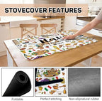 Italy Travel Stove Top Cover for Electric Stove 28"x20", Italy Stove top Cover, Italian Gifts Heat Resistant Glass Cooktop Cover, Flat RV Range Stovetop Protector, Dish Drying Mat for Kitchen - Image 6