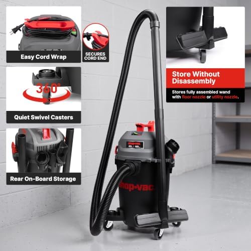 Shop-Vac 6 Gallon Ultra Quiet Shop Vacuum Wet and Dry, 4.5 Peak HP, 5430541 - Image 7
