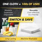 Microfiber Magic Cloth, Streak-Free Glass & Window Cleaning Cloth, 6-Pack - Image 5