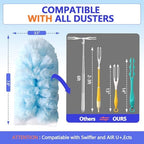 Heavy Duty Duster Refills for Swiffer Duster (40 Count) | 360° Unscented Disposable Multisurface Dusters with 1 Handle- for Home, Blinds, Fans & Corners, Blue - Image 2