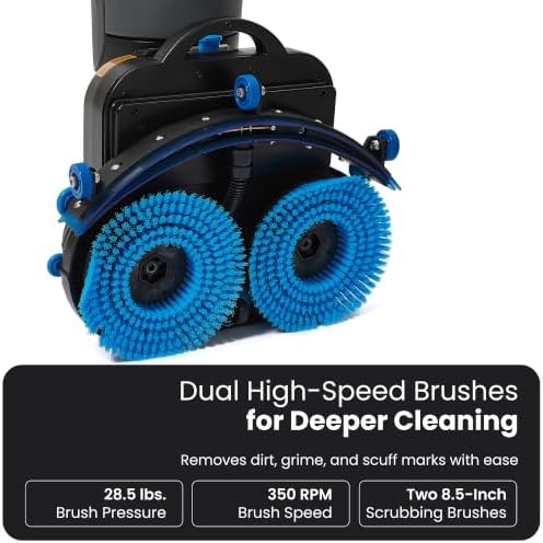 Battery Powered Portable Hand Held Walk Behind Floor Scrubber Machine 17" Cleaning Path, 17.5" Squeegee, 1.2 Gal Tank Up to 13,000 Sq. Ft./Hr. - Image 6