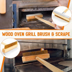 Reallnaive 2 Pack 37 Inch Wood Handle Pizza Oven Brush with Scraper - Image 5