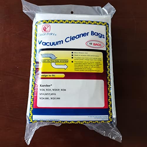 10pk Fleece Vacuum Bag for Karcher WD4/WD5/MV4/MV5/MV6 - Image 2