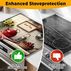 Stove Top Cover Retro Flower Gas Stove Top Cover for Home Decoration Kitchen Pad Non-Stick Washable Cooktop Covers Countertop Protector Keep Stove Clean 28"x20" (Good time) - Image 6