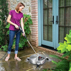 Biswing 16" Pressure Washer Stainless Steel Surface Cleaner with 4 Wheels & 1/4" Quick Connector, Power Washer Attachment with 2 Extension Wand, 2 Replacement Nozzles, 4000 PSI - Image 6